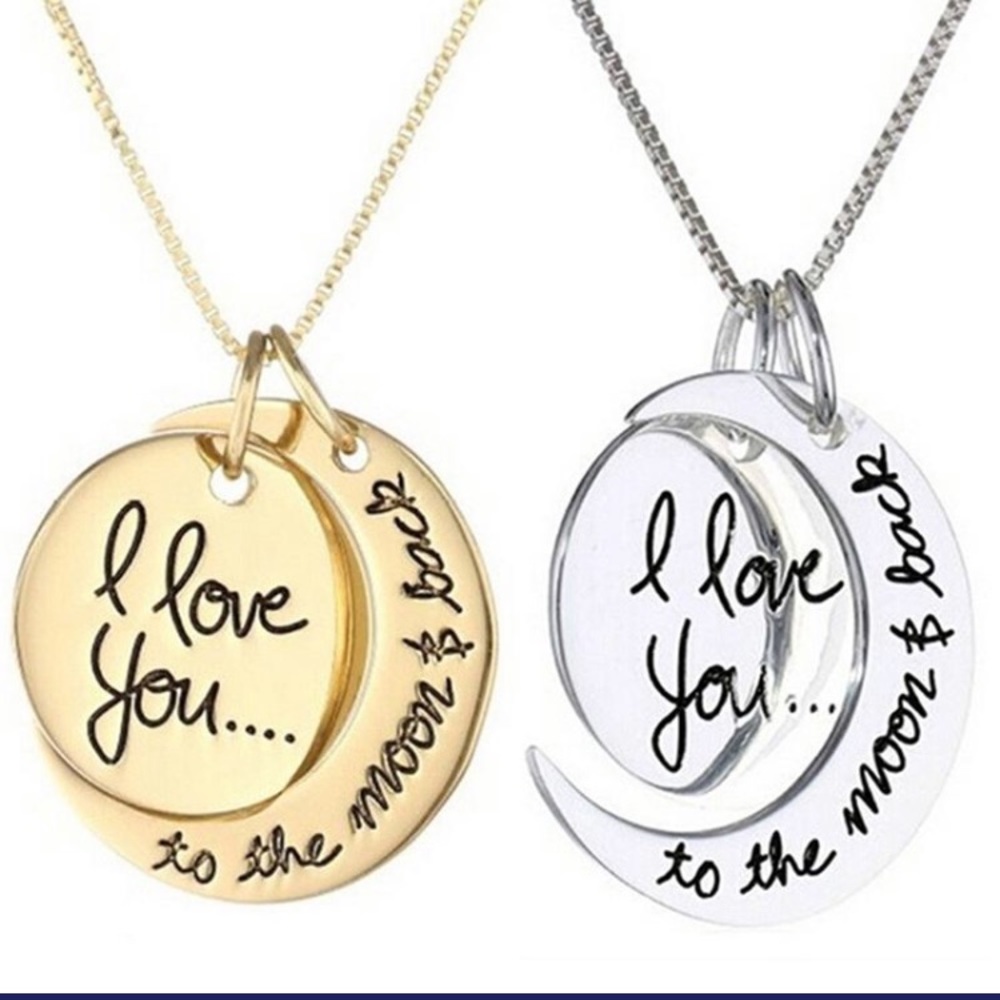 I love you to the moon and back Necklace gift